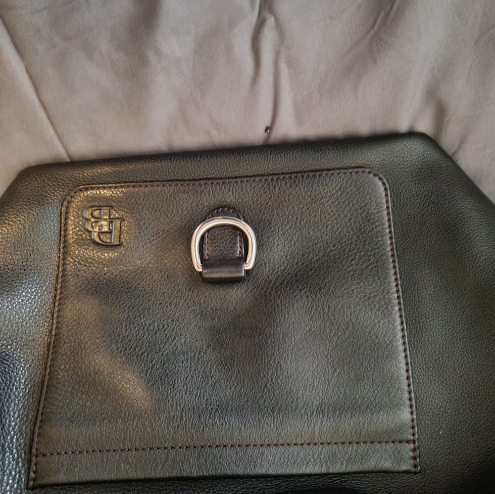 Genuine Dooney And Bourke Black Leather Shoulder Bag Gem